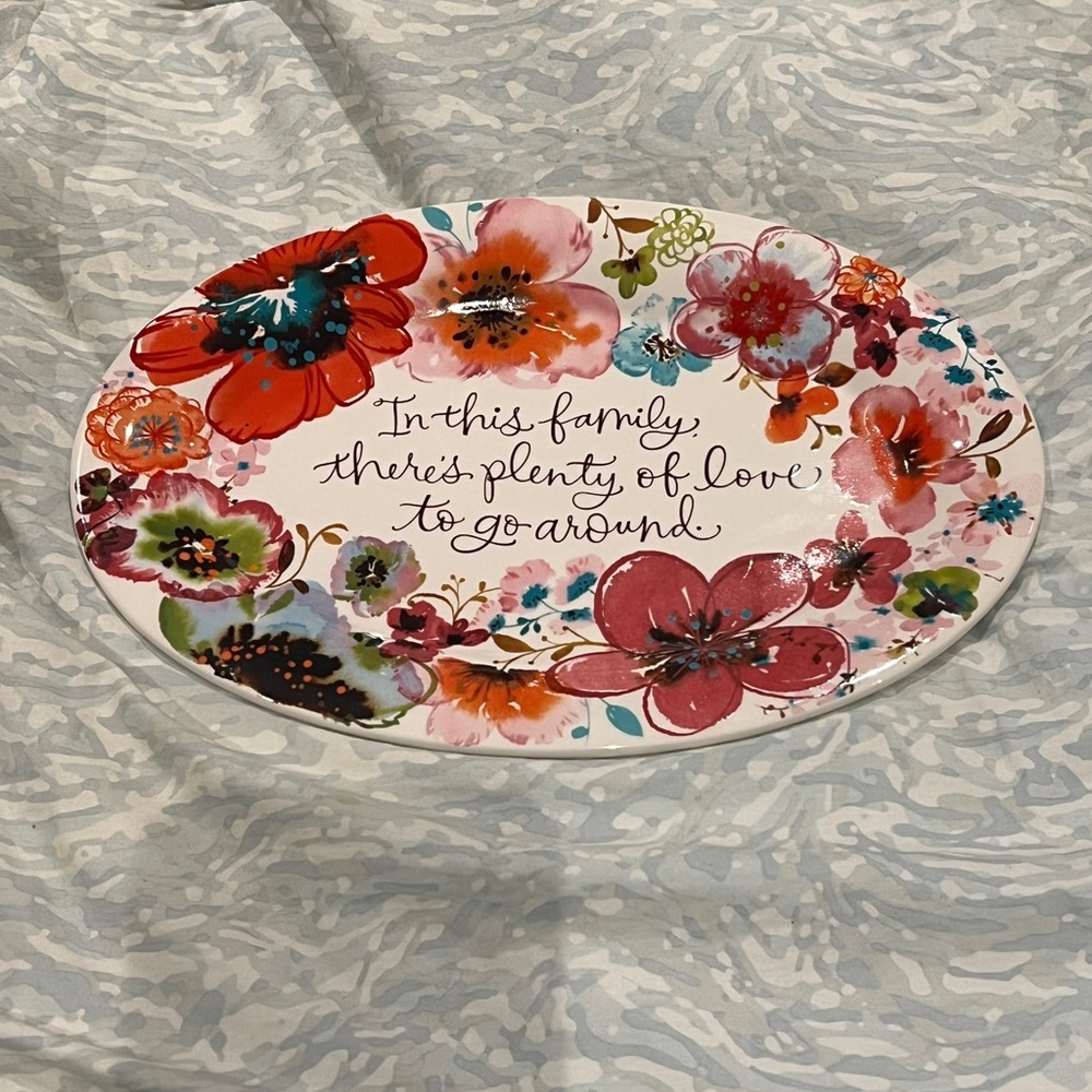 Hallmark Oval floral Ceramic Plate